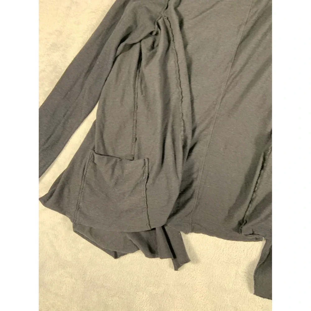James Perse Cardigan Womens Size 4 Black Long Sleeve USA Cotton